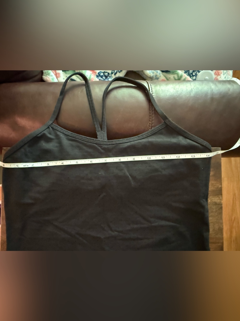 Lululemon Power Y Perforated Racerback Luon Athletic Tank Top Shine Dot Black - Picture 12 of 13